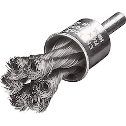 Knotted Shaft Mounted End Brush (Shaft Diameter 6 mm / High Tensile Strength Steel)