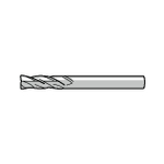 SED4 Square End Mill, 4-Flute, Non-Coated SED4113