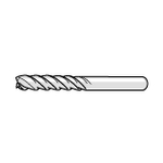 SEE4LA Long High-Helix End Mill, 4-Flute, OK Coated