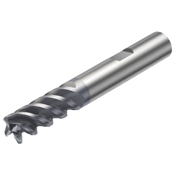 Weldon Rounded End Mill (Double Flute), for Rough Machining and Medium Finishing