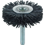 Wheel Brush with Shaft (for Motorized Use / Shaft Diameter 6 mm / Round Shaft Type) (with Abrasive Granules) TB-6235