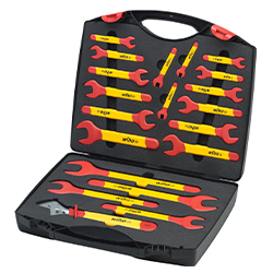 Single Open-Ended Spanner Set, Insulated, 6-32mm, 21 Pieces in Case