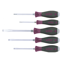 Screwdriver Set MicroFinish®, Slotted, Phillips with One-Piece Hexagonal Blade and Solid Steel Cap
