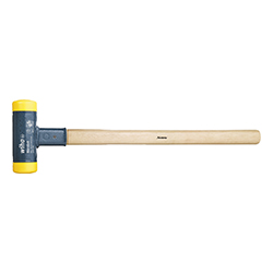Sledgehammer No Recoil, Medium Hard with Hickory Wooden Handle, Round Hammer Face