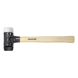 Soft-Faced Safety Hammer, Medium-Soft/Very Hard, with Hickory Wooden Handle, Round Hammer Face