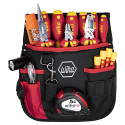 Tool Set Electrician, Mixed 18 Pieces in Belt Pouch