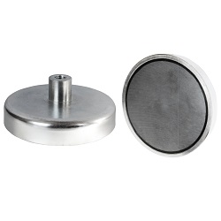 Neodymium Shallow Pot Magnets  / Threaded Hole E777NEO