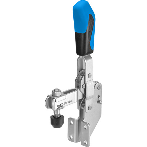 Vertical Toggle Clamp with Blue Handle, 6803E
