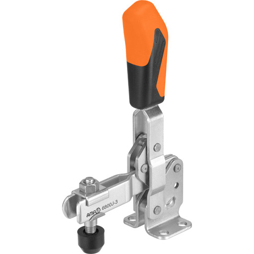 Vertical Toggle Clamp with Orange Handle, 6800J