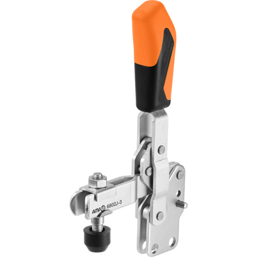 Vertical Toggle Clamp with Orange Handle, 6802J