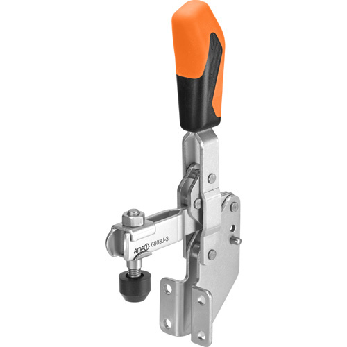 Vertical Toggle Clamp with Orange Handle, 6803J