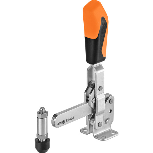 Vertical Toggle Clamp with Orange Handle, 6804J