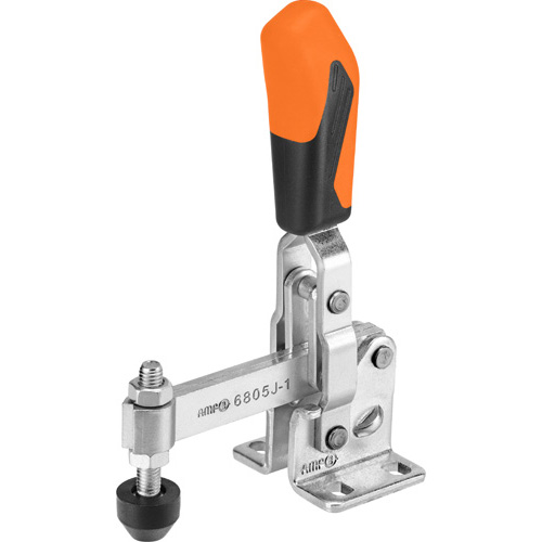 Vertical Toggle Clamp with Orange Handle, 6805J