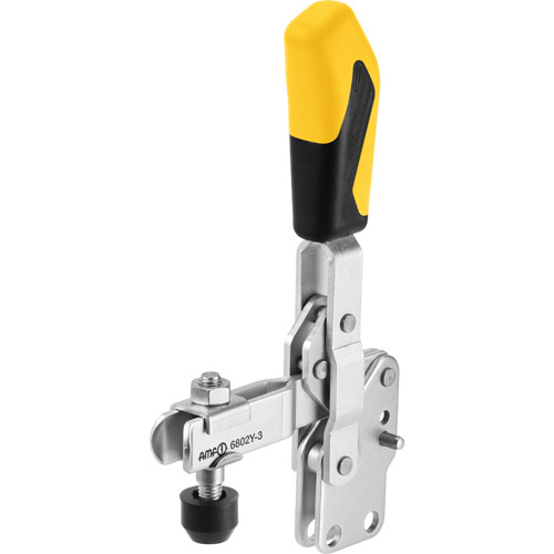 Vertical Toggle Clamp with Yellow Handle, 6802Y