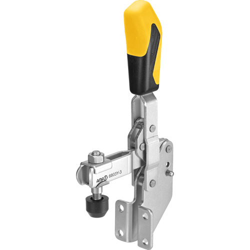 Vertical Toggle Clamp with Yellow Handle, 6803Y