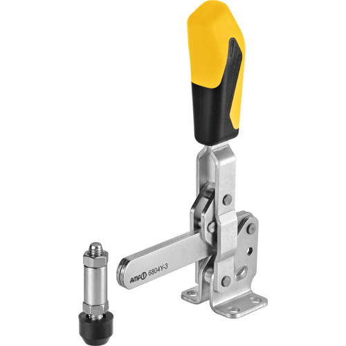 Vertical Toggle Clamp with Yellow Handle, 6804Y
