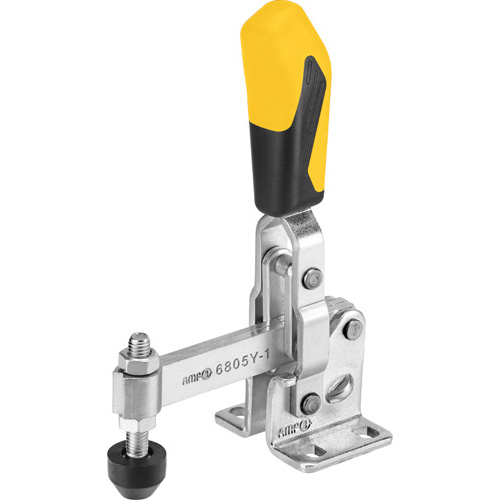 Vertical Toggle Clamp with Yellow Handle, 6805Y