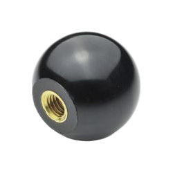 Ball knobs, Plastic with brass insert