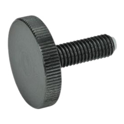Flat knurled screws with brass / plastic pivot