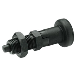 Indexing plungers with rest position, Steel / Plastic knob