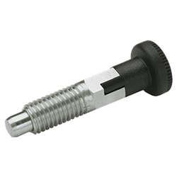 Indexing plungers, Stainless Steel, with knob, with and without rest position 717-4-M8X1-B-NI