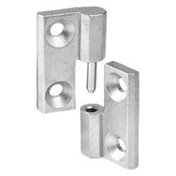 Flat plug-in hinges / conical recesses / -90°, 180° / stainless steel / GN 337 / GANTER