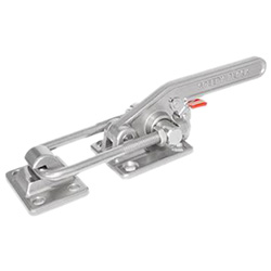 Stainless Steel-Latch type toggle clamps with safety hook, heavy duty type 852.3-1700-TS-NI
