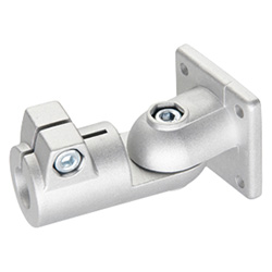 Swivel clamp connector joints, Aluminium 282-B25-T-2-BL