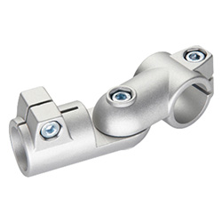 Swivel clamp connector joints, Aluminium 288-B40-B40-S-2-BL