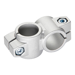 Two-way connector clamps, Aluminium 132-B40-B40-65-2-SW