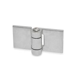 Flat hinges / unpunched / weldable / rolled / stainless steel / blank / GN 1362 / GANTER