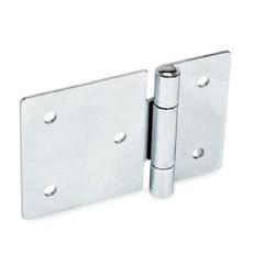 Flat hinges / asymmetrical / rolled / steel / zinc plated, blue passivated / GN 235 / GANTER