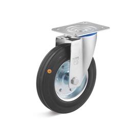 Swivel Castors with solid rubber wheel