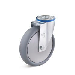 Swivel Castors with back hole and thermoplastic wheel