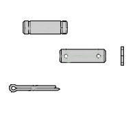 Double Notched Knuckle Joint Pin for CMK2, CMA2, CKV2, JSK2, JSM2 M1-P-20