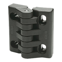 Flat hinges / conical counterbores, slotted holes / 215° (-35° +180°) / plastic (technopolymer) / CFA-SL / ELESA