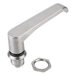 Quarter-turn locks stainless steel with L-grip (K1110)