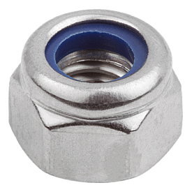 Hexagon nuts with polyamide thread lock high type, DIN 982 / stainless steel similar to DIN 982 (K1147) K1147.610
