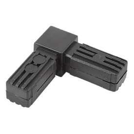 Square tube connectors two-way (K0616)