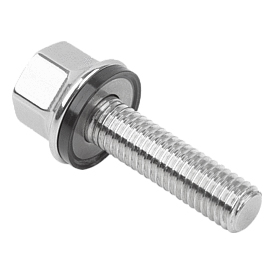 Stainless steel hexagon head screws with collar and seal and shim washer for Hygienic USIT set (K1595)