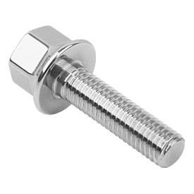 Stainless steel hexagon head screws with collar for Hygienic USIT seal and shim washers (K1492)