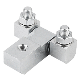 Block hinges with fastening nuts, long version (K1143)