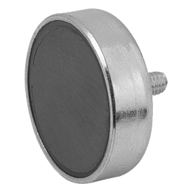 Magnets shallow pot with external thread hard ferrite Form A (K0549)