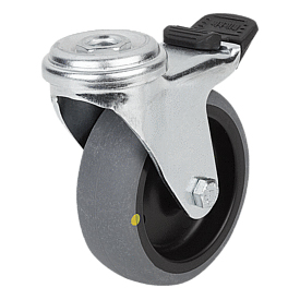 Swivel Castors with stop fix, electrically conductive (K1759)