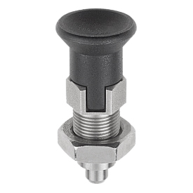 Indexing plungers - Premium with cylindrical pin, Form D (K0736)
