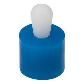 Lateral spring plungers with plastic spring, POM thrust pin (K1733)