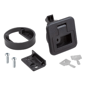 Snap locks plastic with fold-down grip, Form B, not lockable (K1651)