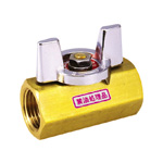 Brass Ball Valve, BBS Series, Butterfly Handle Type, Oil-Free Processing BBS-322-15RC