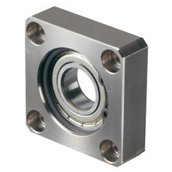 Bearing housings / square flange / counterbore / retaining ring / deep groove ball bearing / steel / nickel-plated / BSSN BSSN4725