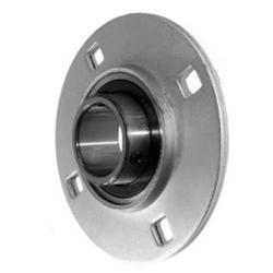 Housing units GRRY..-VA, three / four-bolt flanged housing units, sheet steel, grub screws in inner ring, R seals, with anti-corrosion protection